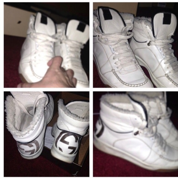 Men’s Gucci high tops fur/gator - Picture 1 of 1